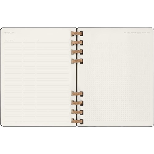 Moleskine XL Hard Cover Spiral Bound Planner 2025 Black