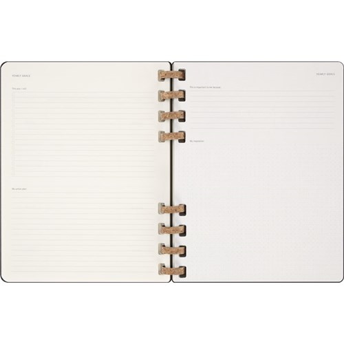 Moleskine XL Hard Cover Spiral Bound Planner 2025 Black