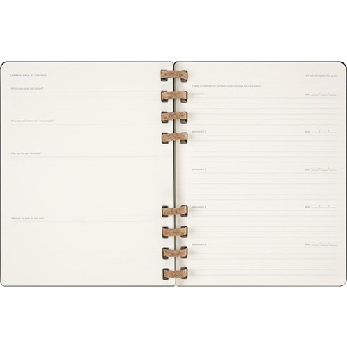 Moleskine XL Hard Cover Spiral Bound Planner 2025 Black