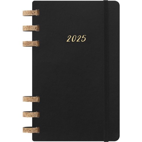 Moleskine Large Soft Cover Spiral Bound Planner 2025 Black