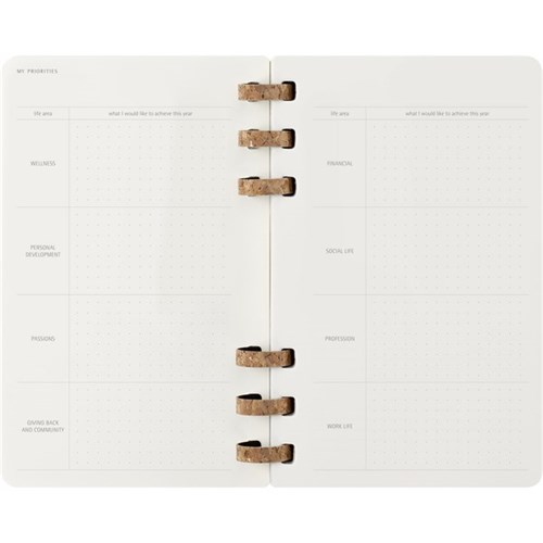 Moleskine Large Soft Cover Spiral Bound Planner 2025 Black