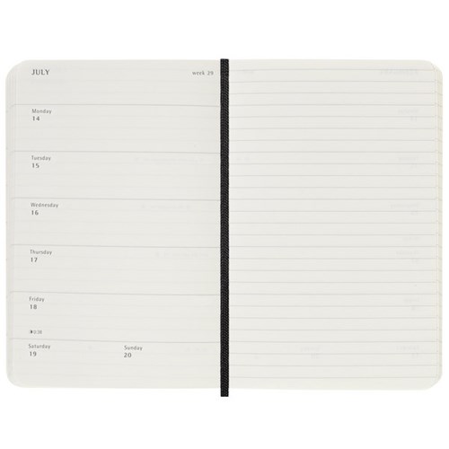 Moleskine Pocket Soft Cover Weekly Diary 2025 Black