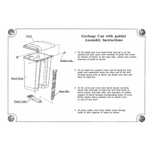 Compass Pedal Bin 68L Grey, Carton of 3