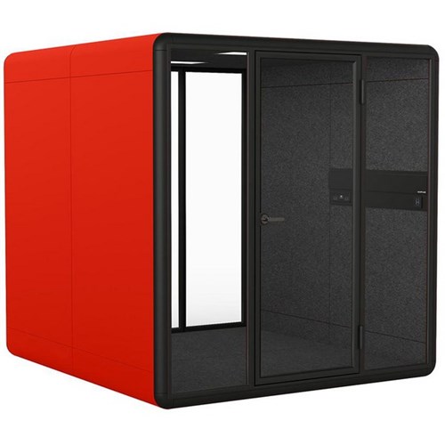 Koplus Kolo Duo+ Meeting Booth 2200x2250mm Brick Red/Black/Dark Grey