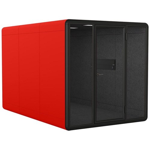 Koplus Kolo Duo++ Meeting Booth 2200x2250mm Brick Red/Black/Dark Grey