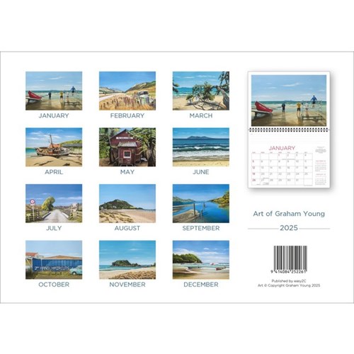 Easy2C Wall Calendar Art Of Graham Young 2025