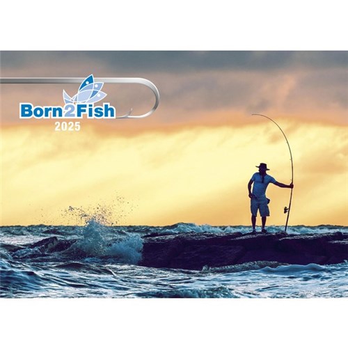 Easy2C Wall Calendar Born 2 Fish 2025