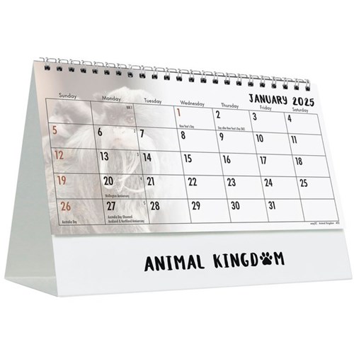 Easy2C Desk Calendar Animal Kingdom 2025