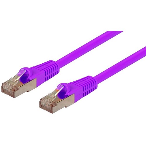 Dynamix Cat6A SFTP Patch Lead Cable 0.5m Purple