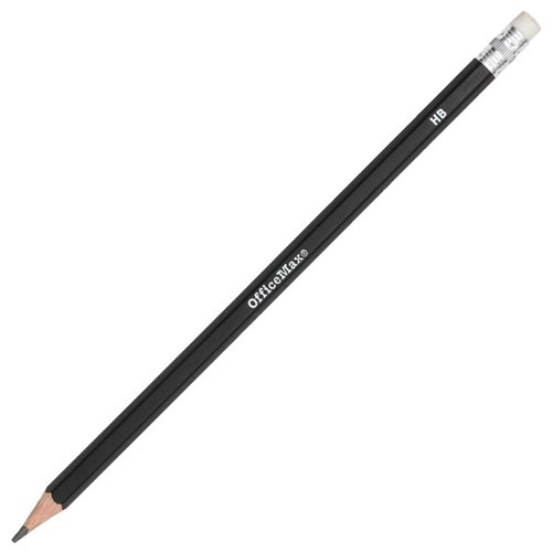 OfficeMax HB Lead Pencils with Eraser Tips, Pack of 12