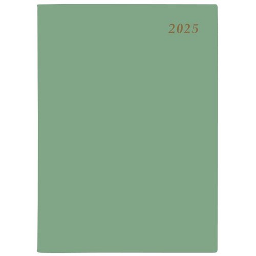 Cumberland A5 Case Bound Diary Day Per Page 2025 Sage