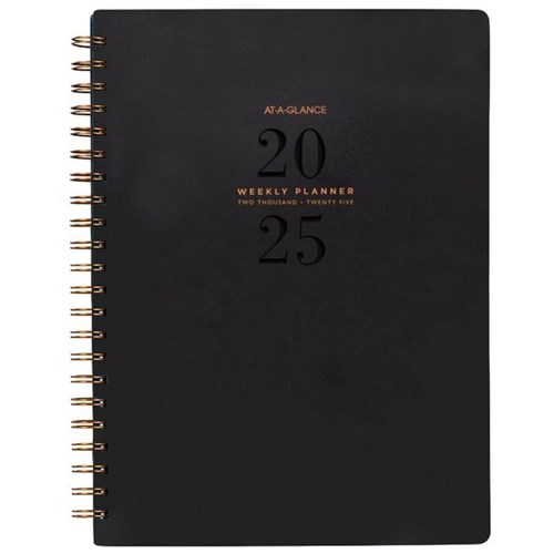 At-A-Glance A4 Diary Planner Week/Month 2025 Black