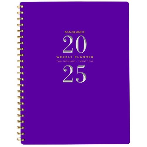 At-A-Glance Signature Lite Diary Planner Week To View 2025 Lavender 