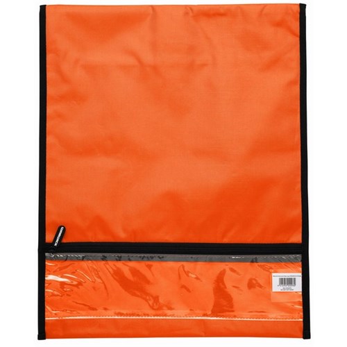 Warwick Homework Book Bag Hook & Loop Fastener Large 330x360mm Orange