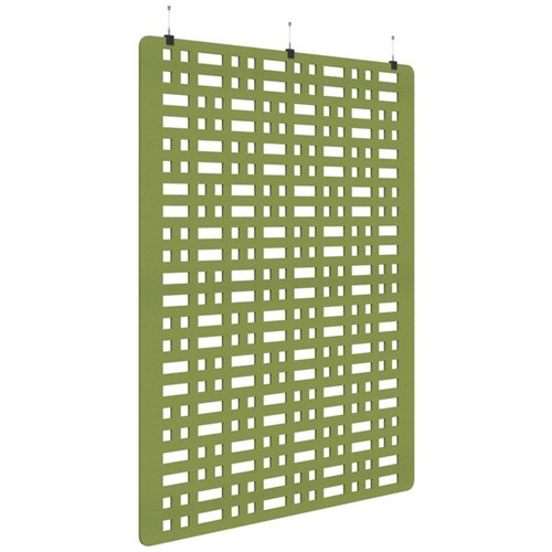 Fiord Acoustic Hanging Screen 1800x2250mm Grid Banana Green