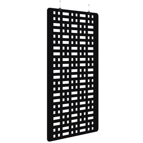 Fiord Acoustic Hanging Screen 1200x2250mm Grid Black