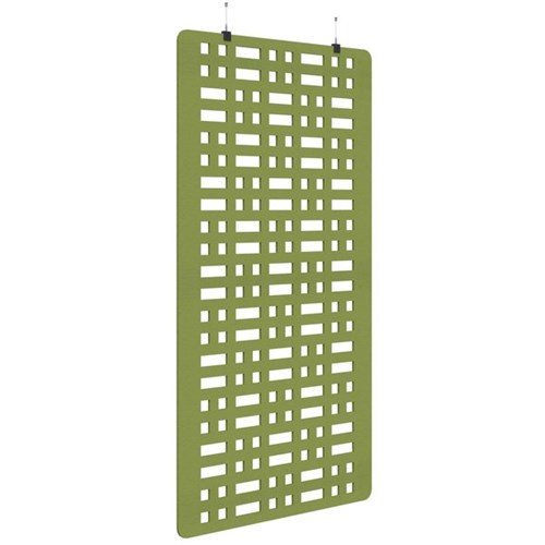 Fiord Acoustic Hanging Screen 1200x2250mm Grid Banana Green