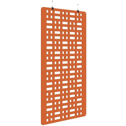 Sonic Acoustic Hanging Screen 1200x2250mm Grid Orange