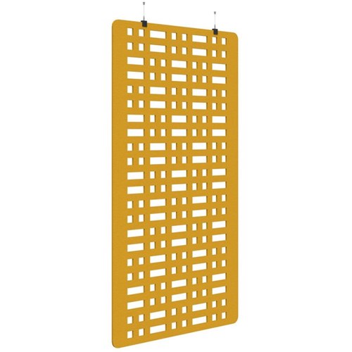 Fiord Acoustic Hanging Screen 1200x2250mm Grid Yellow