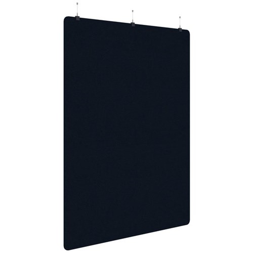 Fiord Acoustic Hanging Screen 1800x2250mm Plain Panel Dark Blue