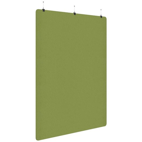 Fiord Acoustic Hanging Screen 1800x2250mm Plain Panel Banana Green