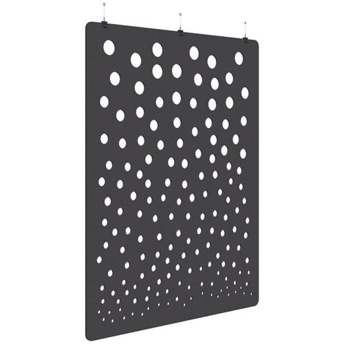 Fiord Acoustic Hanging Screen 1800x2250mm Bubble Charcoal Grey