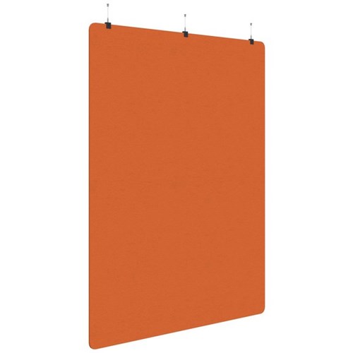 Sonic Acoustic Hanging Screen 1800x2250mm Plain Panel Orange