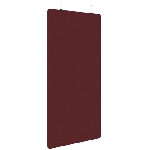 Sonic Acoustic Hanging Screen 1200x2250mm Plain Panel Maroon