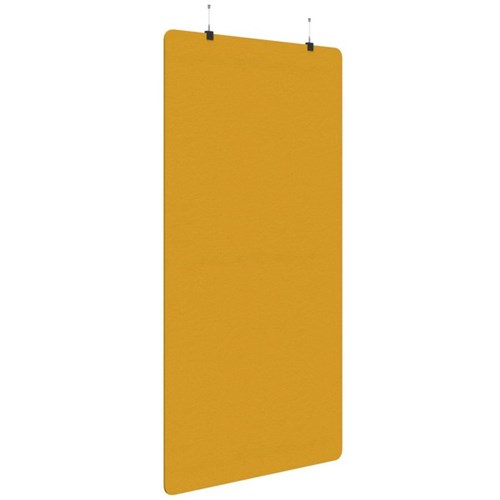 Fiord Acoustic Hanging Screen 1200x2250mm Plain Panel Yellow