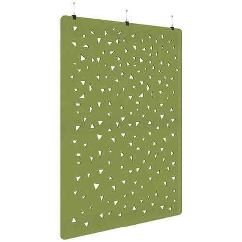 Fiord Acoustic Hanging Screen 1800x2250mm Shard Banana Green