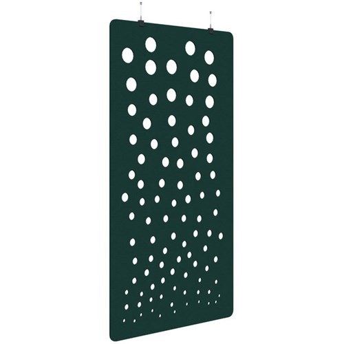 Fiord Acoustic Hanging Screen 1200x2250mm Bubble Peacock Green