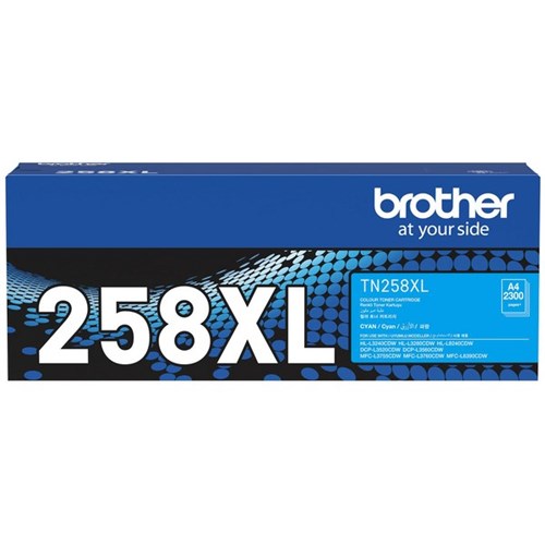 Brother TN258XLC Cyan Laser Toner Cartridge High Yield