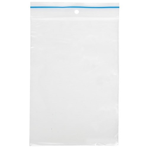 Resealable Plastic Bags 100x155mm 40 Micron Clear, Pack of 100