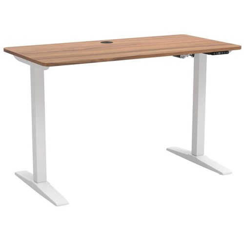 Mondo Lypta Electric Height Adjustable Desk 1200x600mm Walnut/White