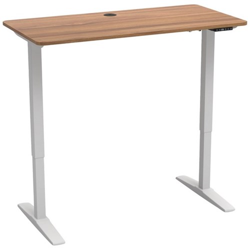 Mondo Lypta Electric Height Adjustable Desk 1200x600mm Walnut/White