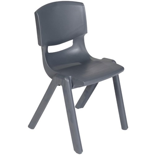 Crayon Kids Stacking Chair Size 5 390mm Grey