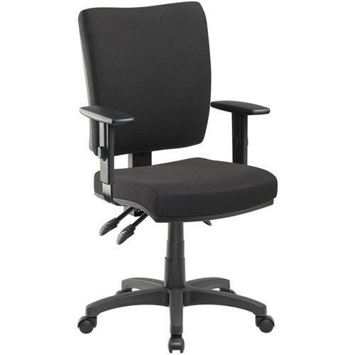 Flash Deluxe Task Chair with Arms Black