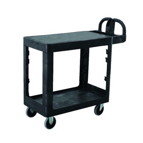 Trust Heavy Duty Utility Cart Flat Shelf 980x435x970mm Black