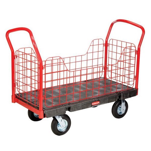 Trust Platform Cart With Mesh Sides 1420x610x1050mm Red