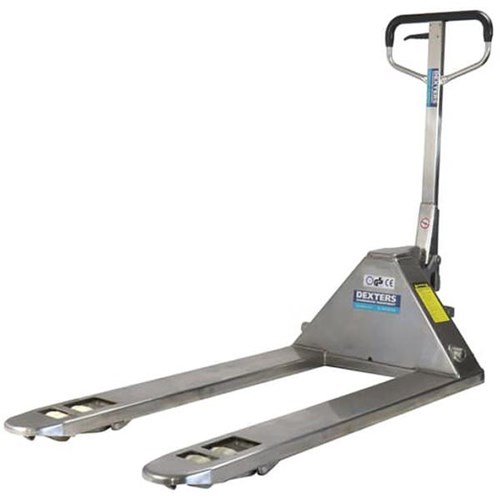 Blue Ant Stainless Steel Pallet Truck 2500kg Capacity 1150x685mm Silver
