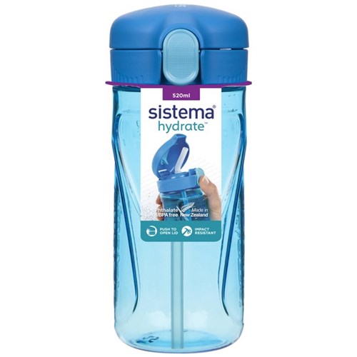 Sistema Quick Flip Drink Bottle 520ml Assorted Colours