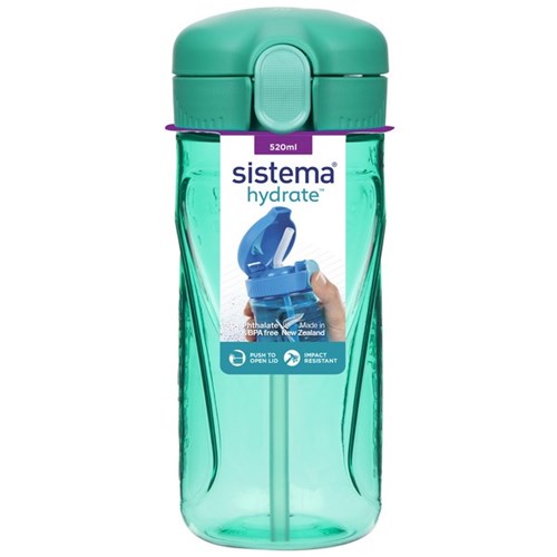 Sistema Quick Flip Drink Bottle 520ml Assorted Colours