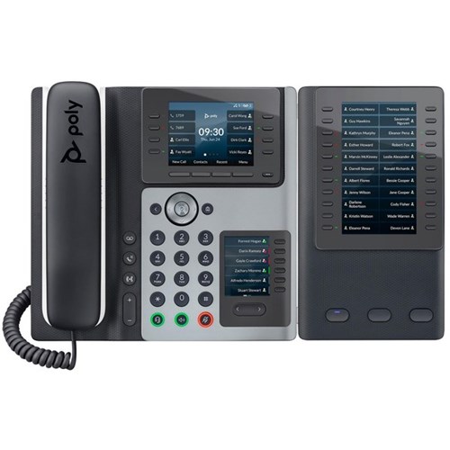 Poly Edge E450 IP Phone PoE-Enabled Black/Silver