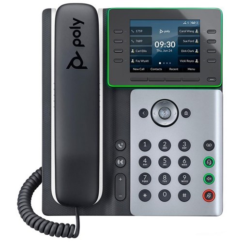 Poly Edge E500 IP Phone PoE-Enabled Black/Silver