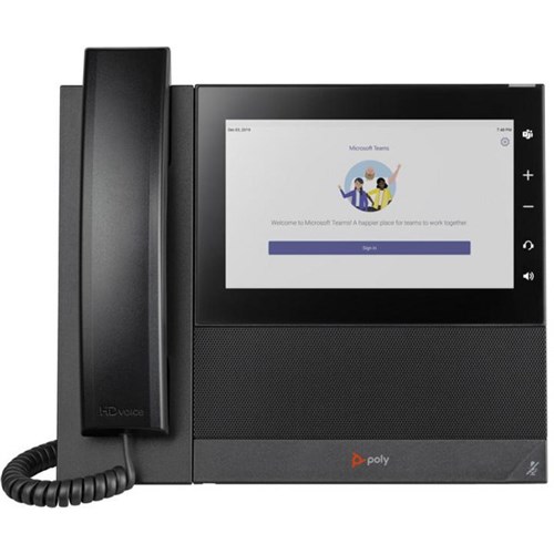 Poly CCX 600 MS With Open SIP and PoE-enabled Business Media Phone Black