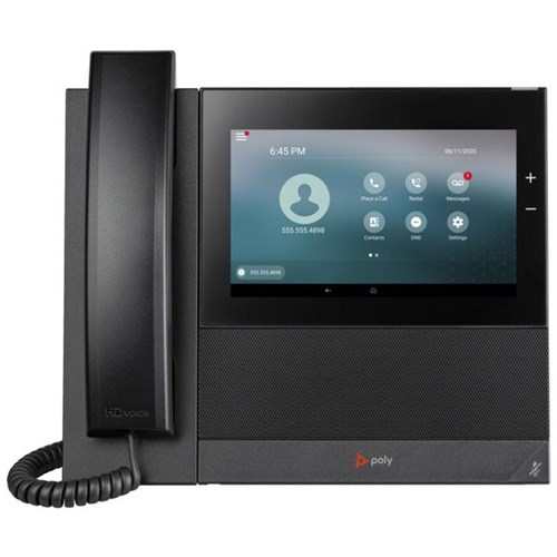 Poly CCX 600 Open SIP and PoE-enabled Business Media Phone Black