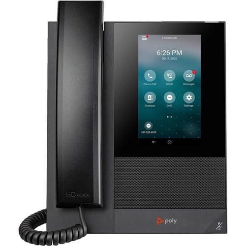 Poly CCX 400 Open SIP and PoE-enabled Business Media Phone Black