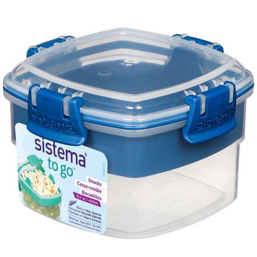 Sistema Snacks To Go Container 400ml Assorted Colours