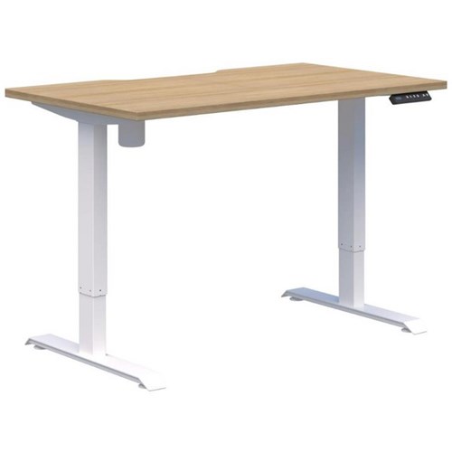 Switch One Electric Height Adjustable Desk 1200x700mm Classic Oak/White