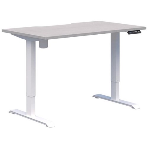 Switch One Electric Height Adjustable Desk 1200x700mm Silver Strata/White